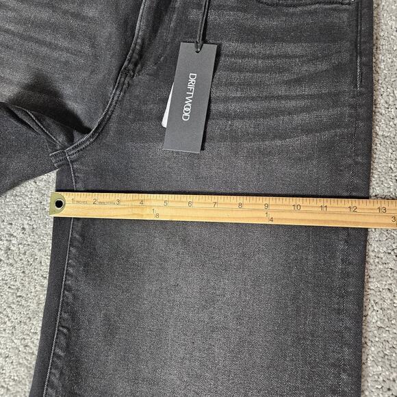 Driftwood Martha Jeans Women's 31 Black Wide Leg High Rise Denim Boho Chic - Picture 8 of 9